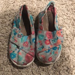 Toms Floral Toddler Slip ons